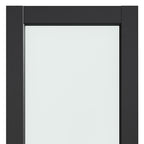 80" X 28" Black Glass French Doors