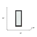 80" X 30" Black Glass French Doors