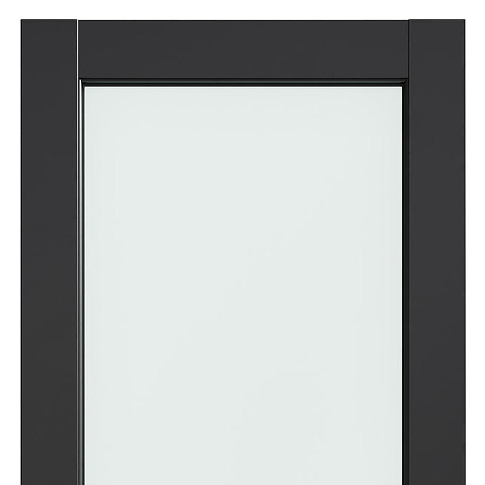80" X 32" Black Glass French Doors