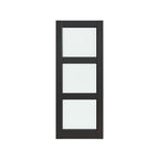 80" X 24" Black Glass French Doors