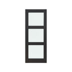 80" X 24" Black Glass French Doors