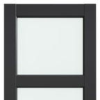 80" X 28" Black Glass French Doors