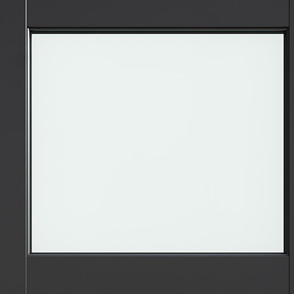 80" X 32" Black Glass French Doors