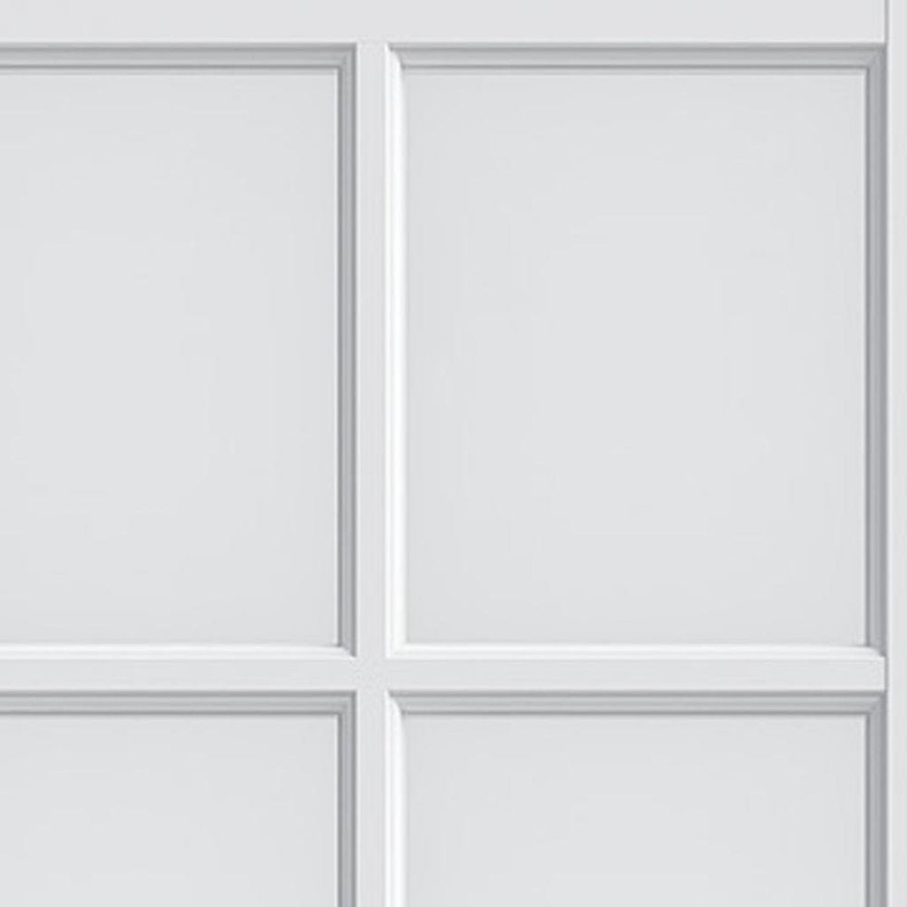 Set Of Two 78" X 36" White Glass Bi-Fold Door