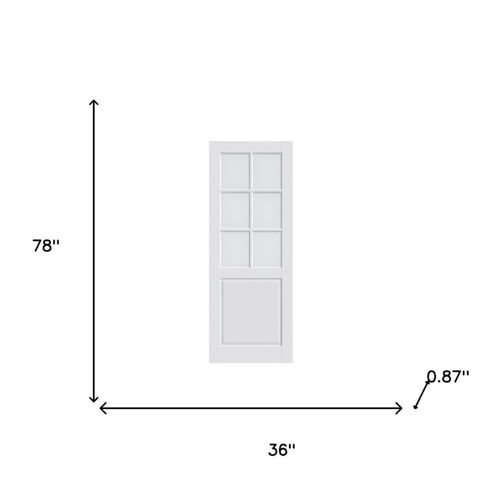 Set Of Two 78" X 36" White Glass Bi-Fold Door