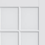 Set Of Two 80" X 56" White Glass French Doors