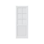Set Of Two 80" X 56" White Glass French Doors
