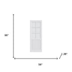 Set Of Two 96" X 56" White Glass French Doors