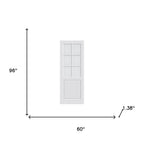 Set Of Two 96" X 60" White Glass French Doors