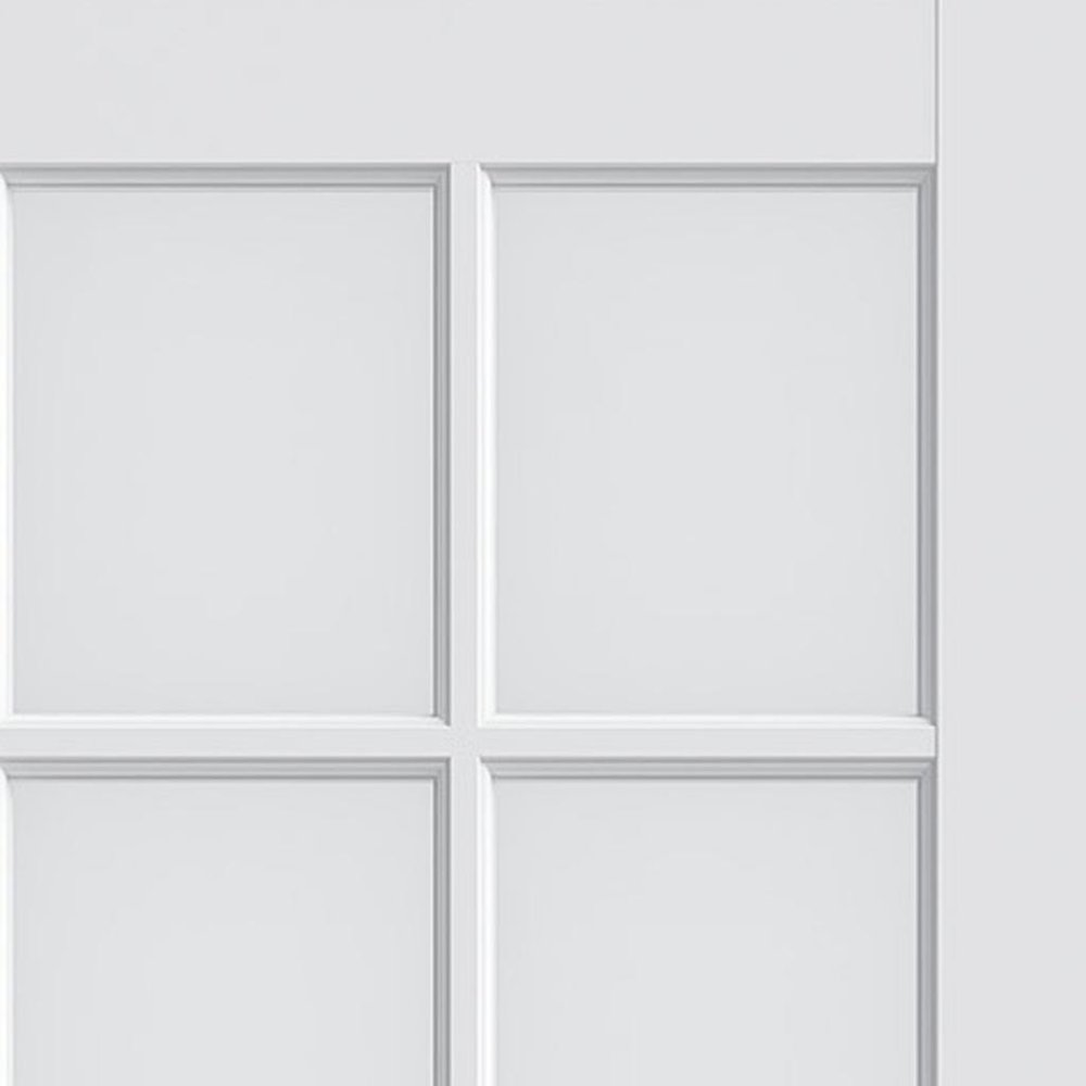 Set Of Two 96" X 64" White Glass French Doors