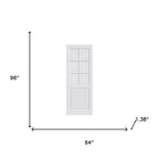 Set Of Two 96" X 64" White Glass French Doors