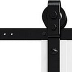 Set Of Two 84" X 32" White Wood Bi-Fold Door