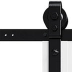 Set Of Two 84" X 40" White Wood Bi-Fold Door