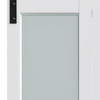 Set Of Two 84" X 30" White Glass Bi-Fold Door