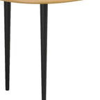 67" Natural and Black Solid Wood Oval Dining Table
