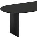 79" Walnut Solid Wood Double Pedestal Base Oval Dining Table