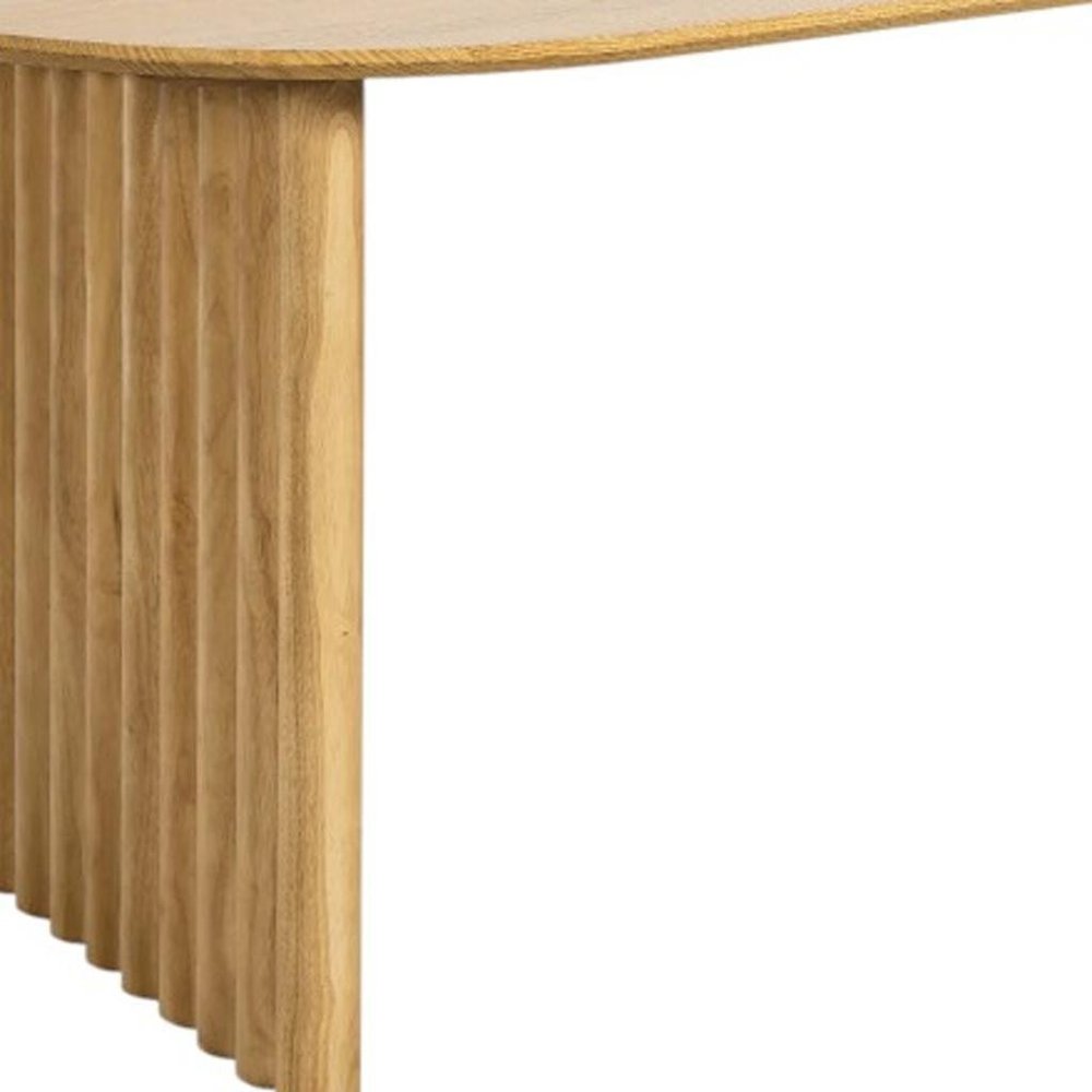 79" Walnut Solid Wood Double Pedestal Base Oval Dining Table