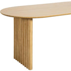 79" Walnut Solid Wood Double Pedestal Base Oval Dining Table