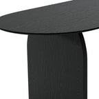 79" Black Solid Wood Double Pedestal Base Oval Dining Table