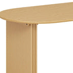 67" Black Solid Wood Double Pedestal Base Oval Dining Table