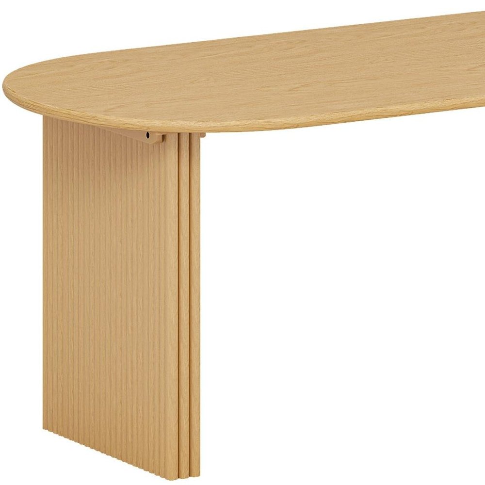 67" Black Solid Wood Double Pedestal Base Oval Dining Table