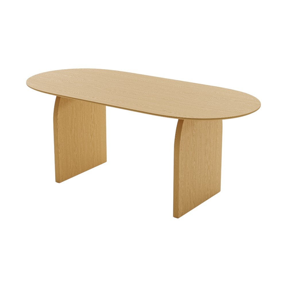 67" Black Solid Wood Double Pedestal Base Oval Dining Table