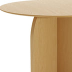 42" Black Solid Wood Pedestal Base Round Top Dining Table