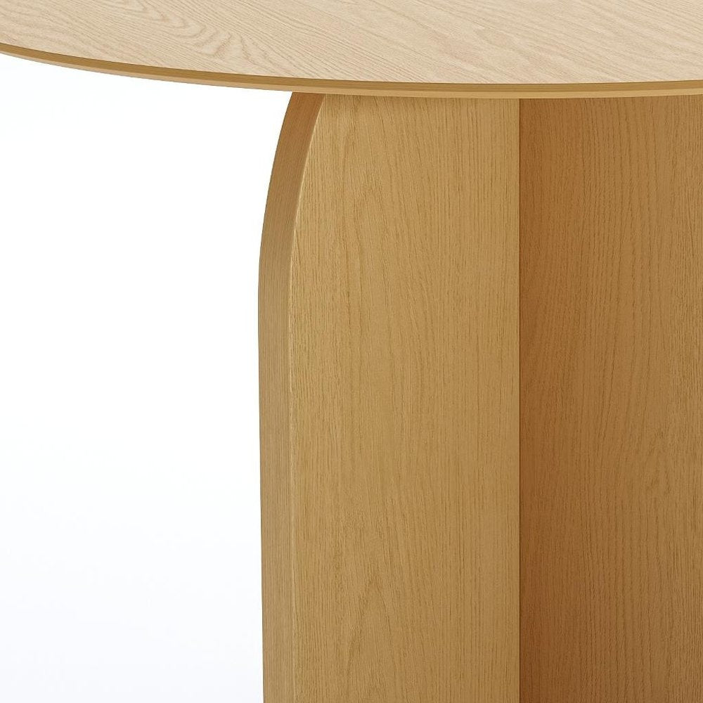 45" Black Solid Wood Pedestal Base Round Top Dining Table