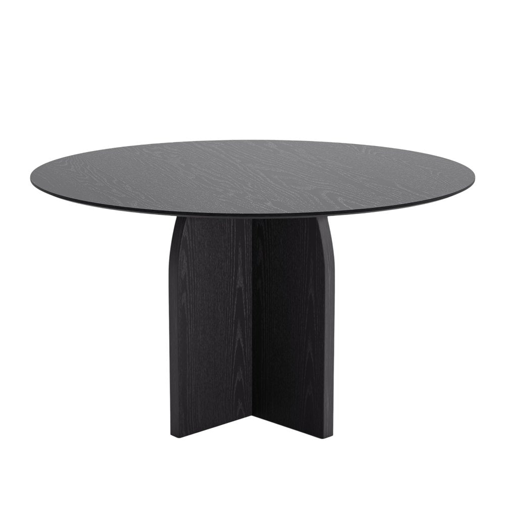52" Natural Solid Wood Pedestal Base Round Top Dining Table