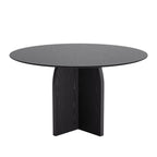 52" Natural Solid Wood Pedestal Base Round Top Dining Table