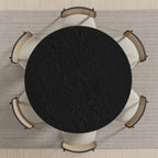 52" Natural Solid Wood Pedestal Base Round Top Dining Table