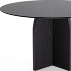 52" Natural Solid Wood Pedestal Base Round Top Dining Table