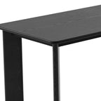 78" Black Solid Wood Oval Dining Table
