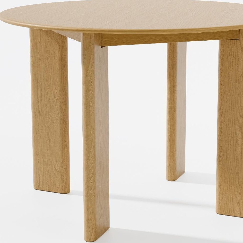 42" Black Solid Wood Round Top Dining Table