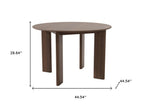 45" Walnut Solid Wood Round Top Dining Table