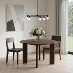 45" Walnut Solid Wood Round Top Dining Table