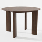 45" Walnut Solid Wood Round Top Dining Table