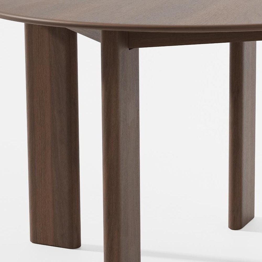 45" Walnut Solid Wood Round Top Dining Table