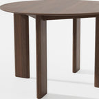 45" Walnut Solid Wood Round Top Dining Table