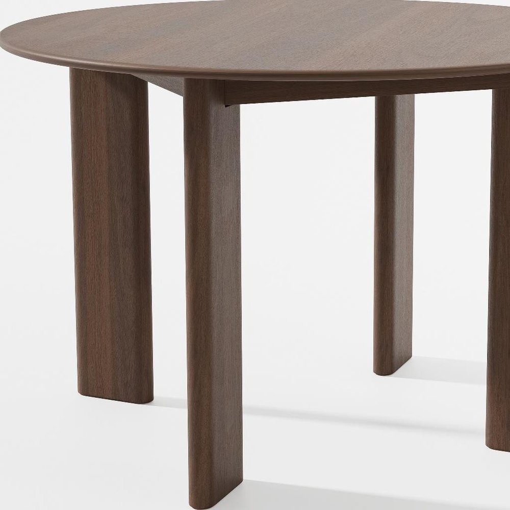 45" Walnut Solid Wood Round Top Dining Table
