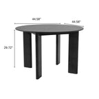 45" Walnut Solid Wood Round Top Dining Table