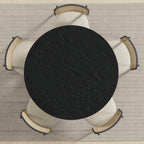 45" Walnut Solid Wood Round Top Dining Table