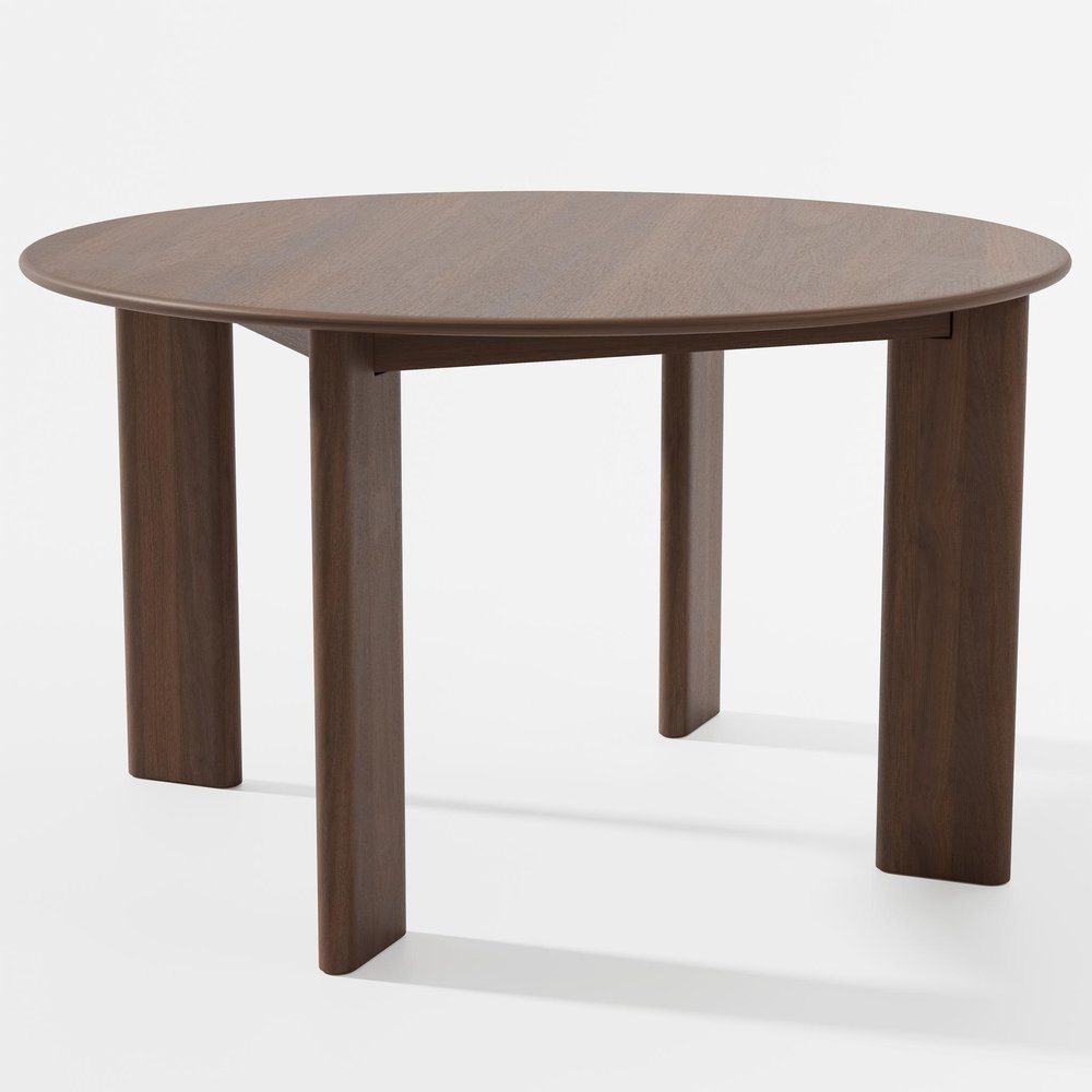 51" Walnut Solid Wood Oval Dining Table
