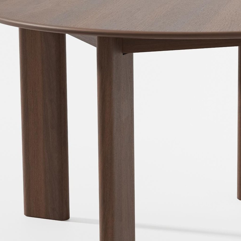 51" Walnut Solid Wood Oval Dining Table