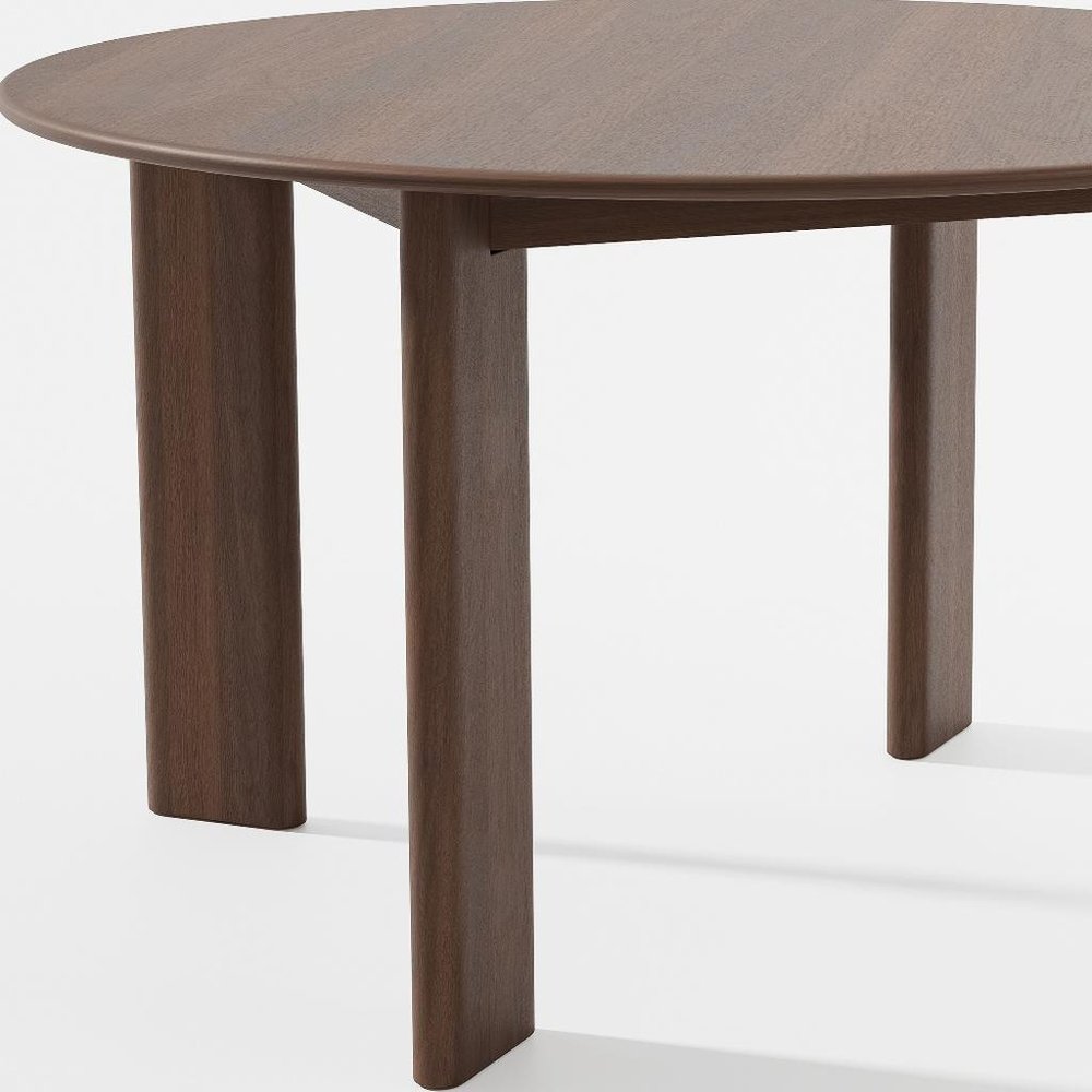 51" Walnut Solid Wood Oval Dining Table