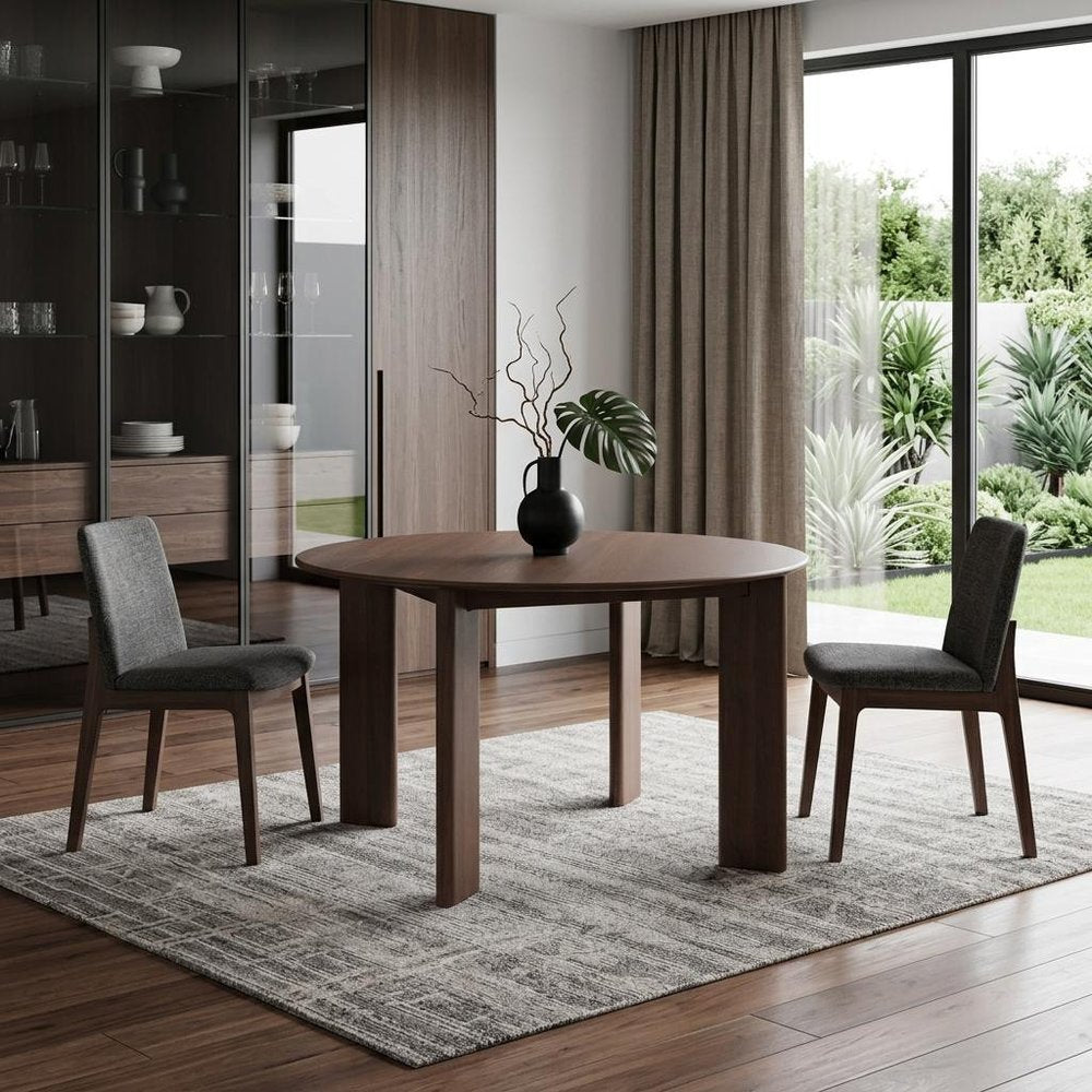 51" Walnut Solid Wood Oval Dining Table