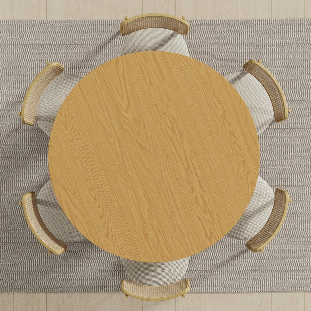 51" Walnut Solid Wood Oval Dining Table