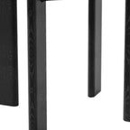 42" Black Solid Wood Round Top Dining Table