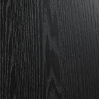 45" Black Solid Wood Round Top Dining Table