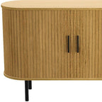 47" Natural Wood Sideboard With Two Sliding Doors